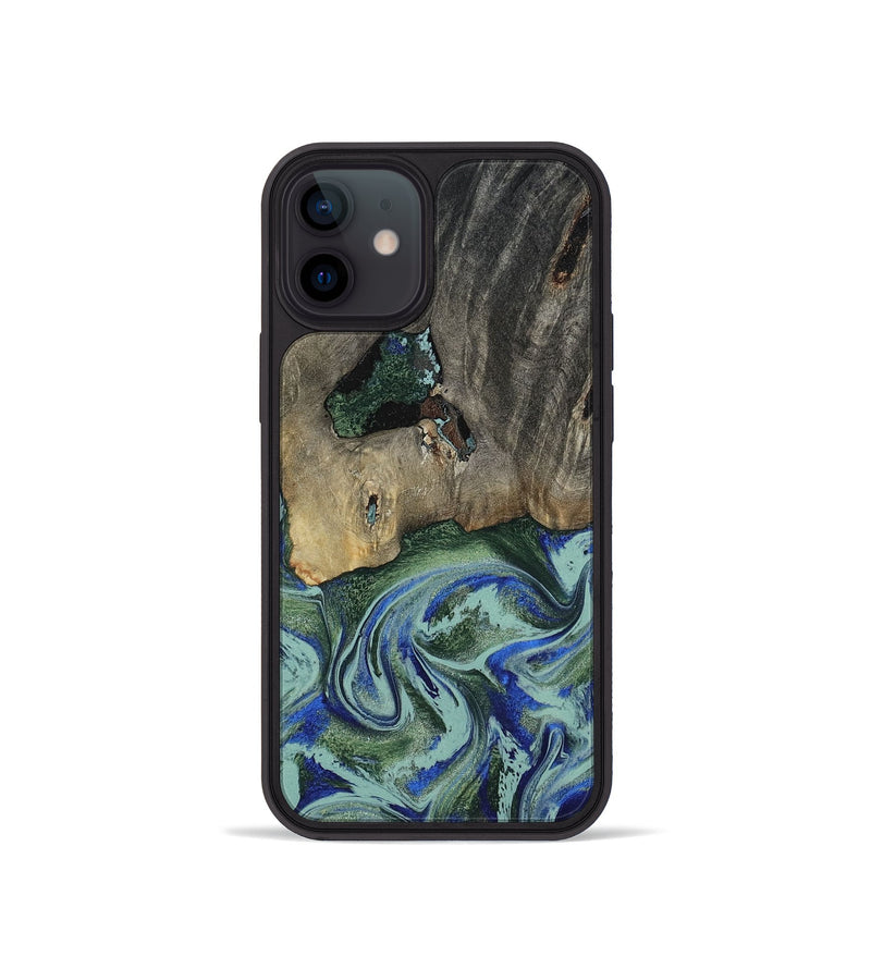 iPhone 12 mini Wood Phone Case - Lawanda (Green, 802082)