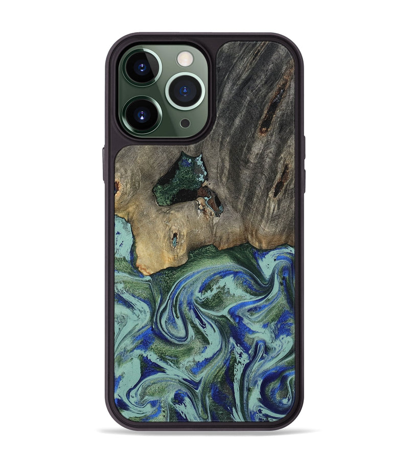 iPhone 13 Pro Max Wood Phone Case - Lawanda (Green, 802082)