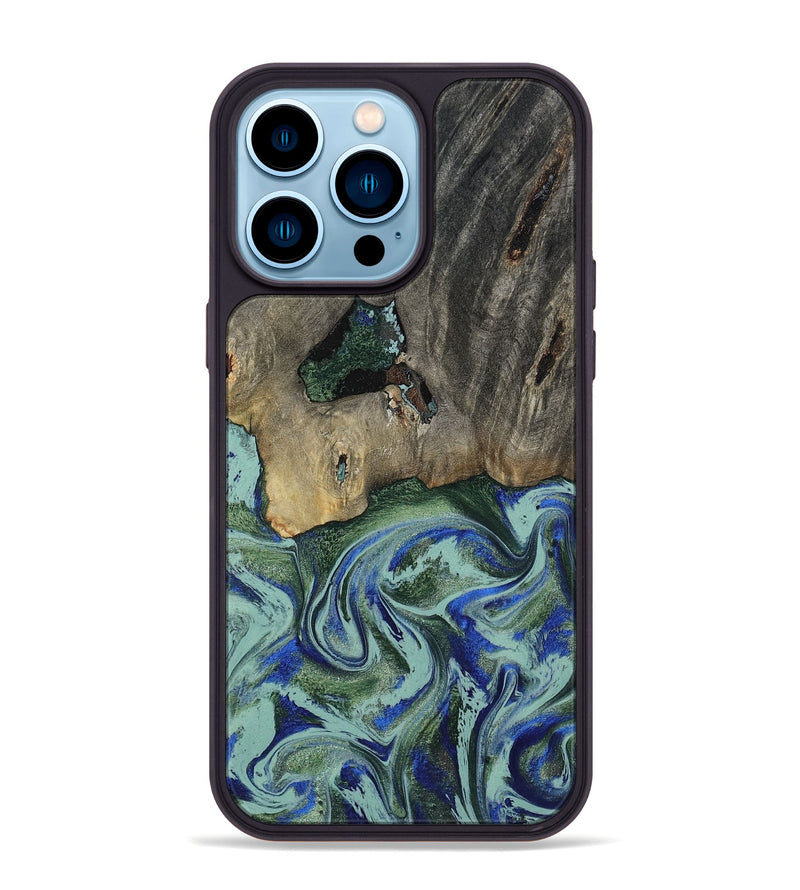 iPhone 14 Pro Max Wood Phone Case - Lawanda (Green, 802082)