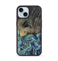 iPhone 15 Wood Phone Case - Lawanda (Green, 802082)