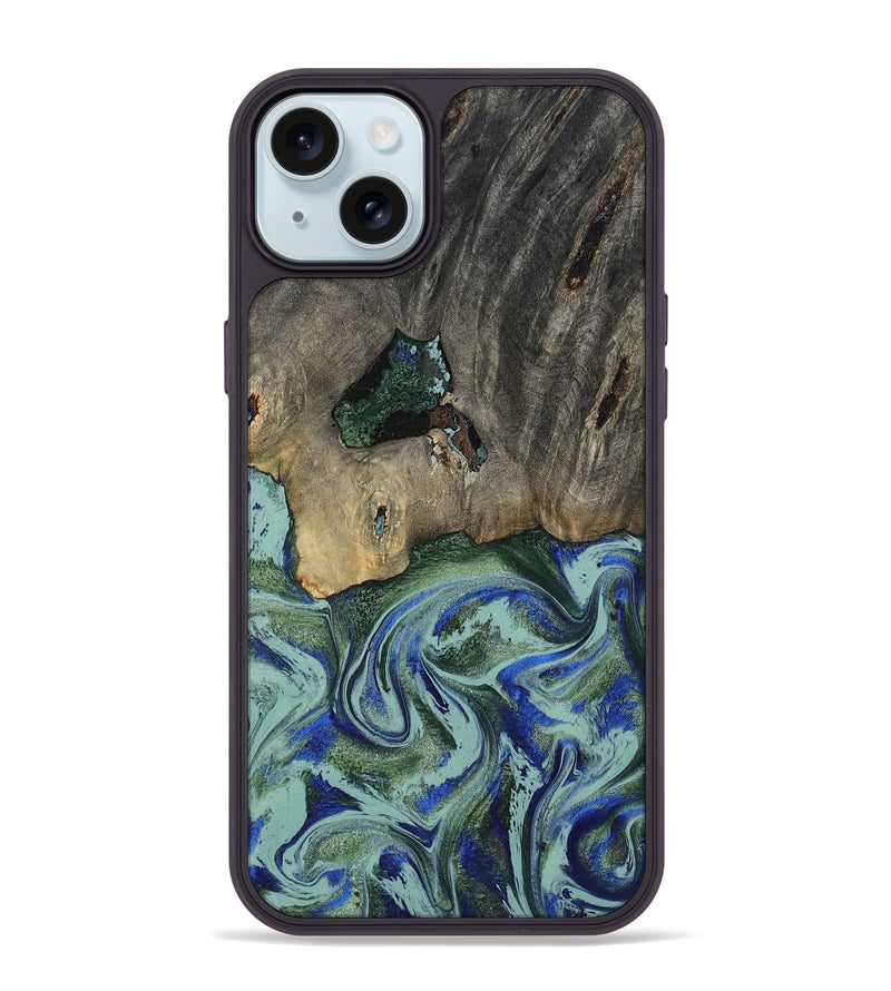 iPhone 15 Plus Wood Phone Case - Lawanda (Green, 802082)