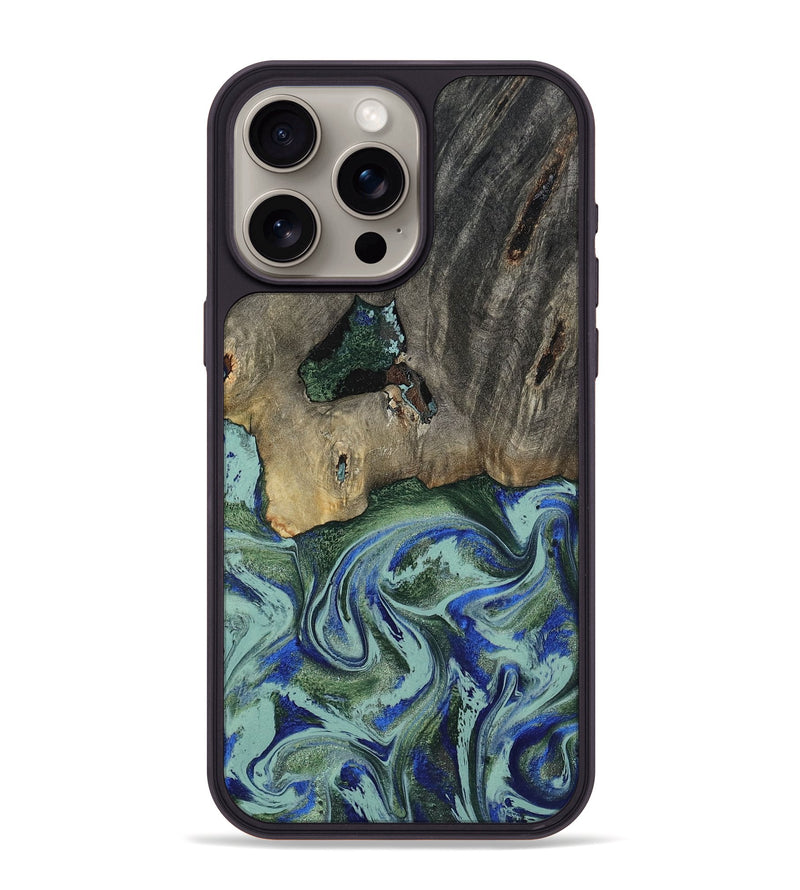 iPhone 15 Pro Max Wood Phone Case - Lawanda (Green, 802082)