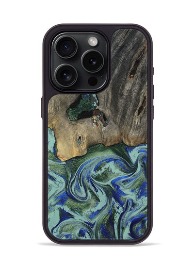 iPhone 15 Pro Wood Phone Case - Lawanda (Green, 802082)