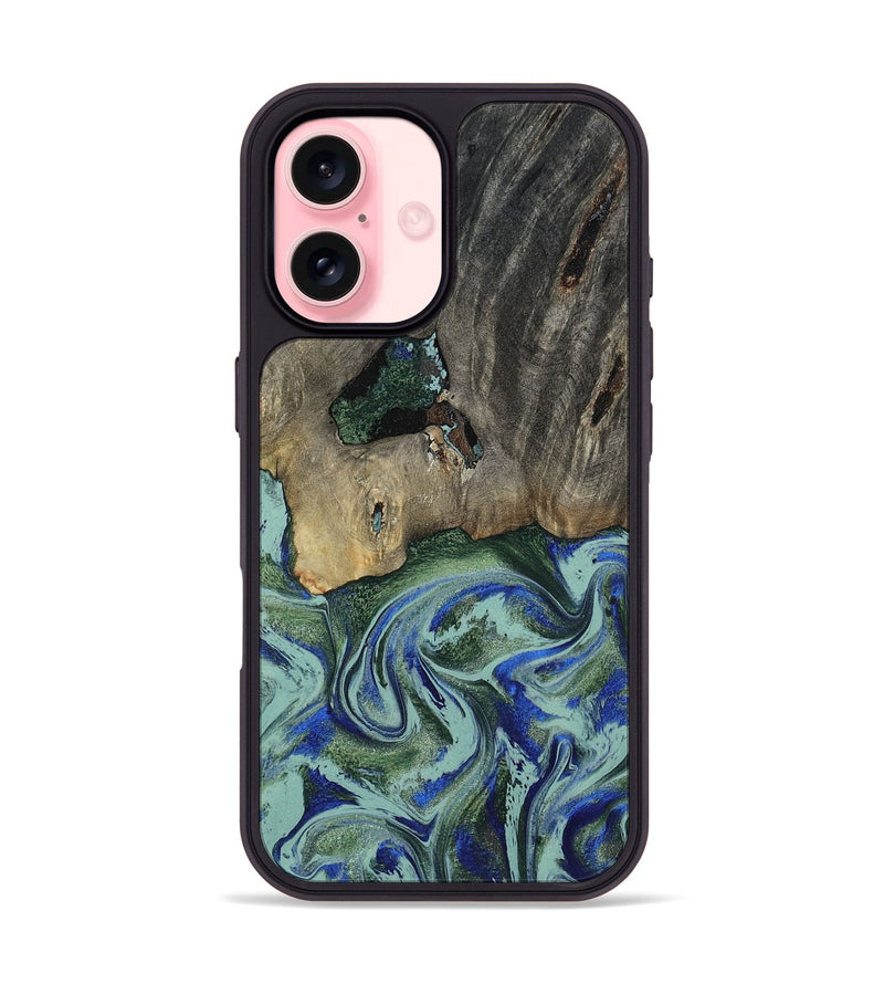 iPhone 16 Wood Phone Case - Lawanda (Green, 802082)