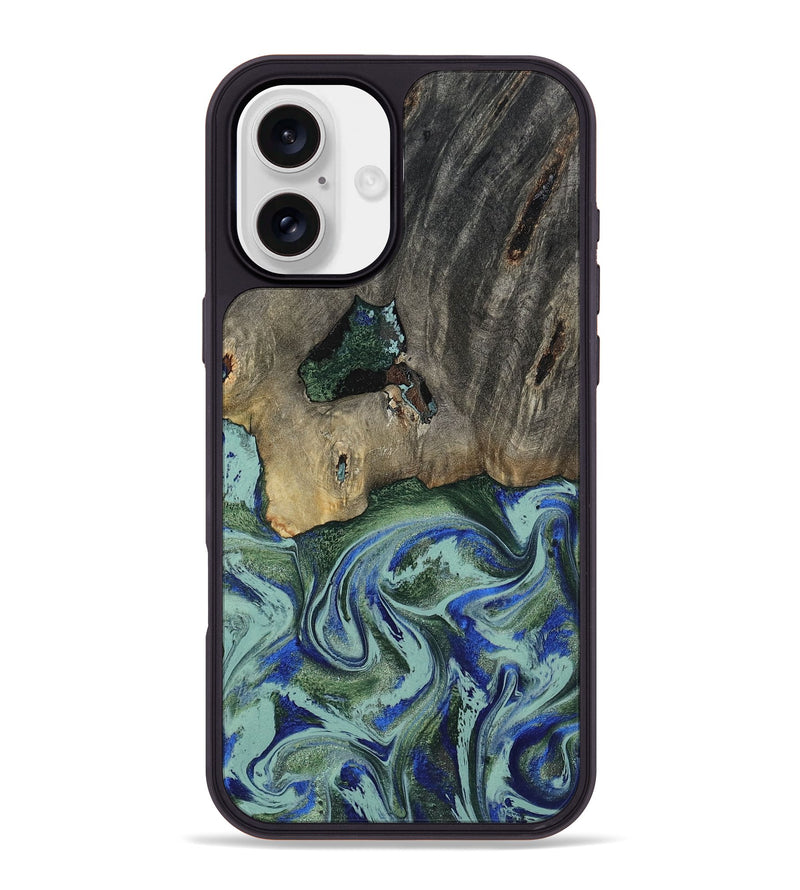 iPhone 16 Plus Wood Phone Case - Lawanda (Green, 802082)