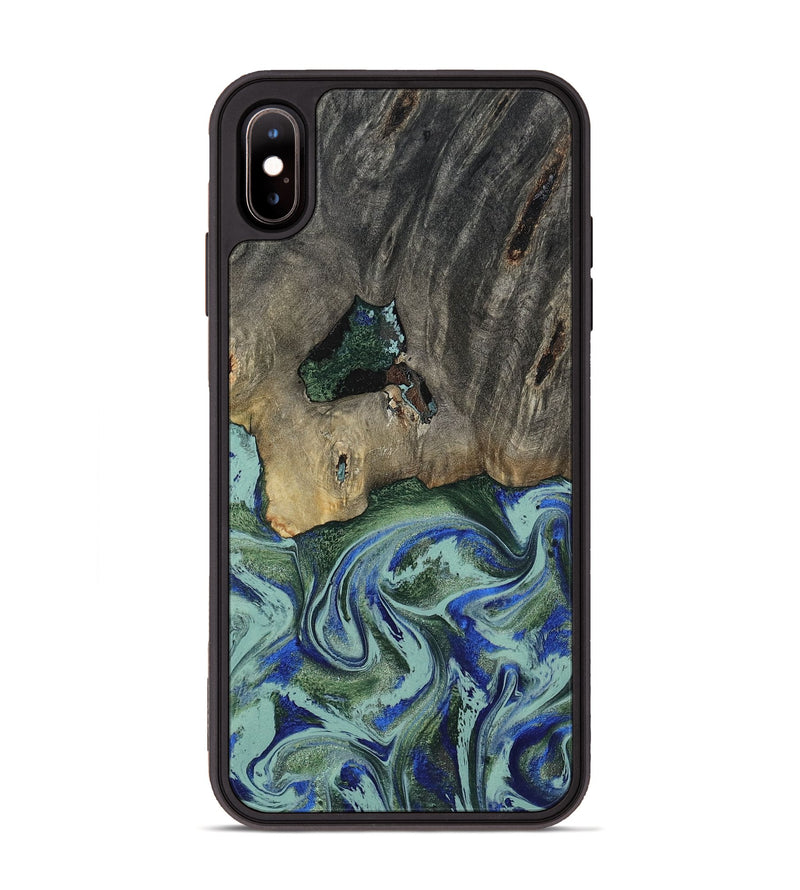 iPhone Xs Max Wood Phone Case - Lawanda (Green, 802082)