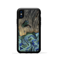 iPhone Xs Wood Phone Case - Lawanda (Green, 802082)