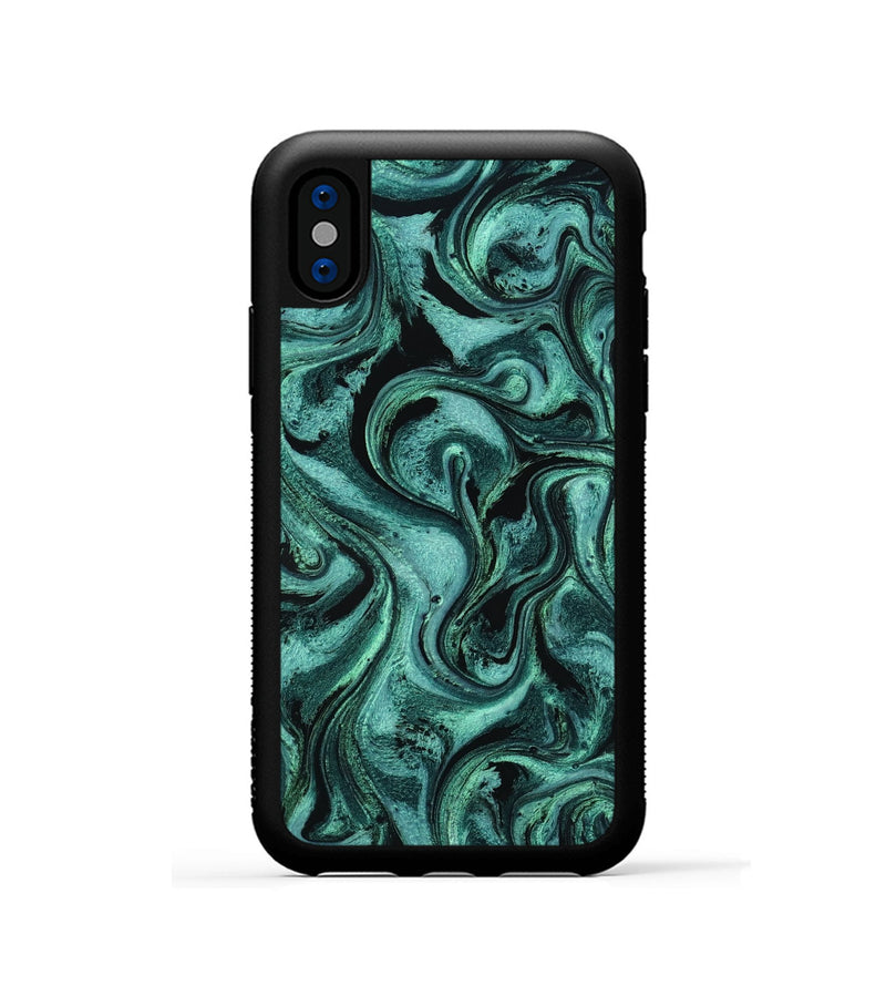iPhone Xs ResinArt Phone Case - Peter (Green, 802083)