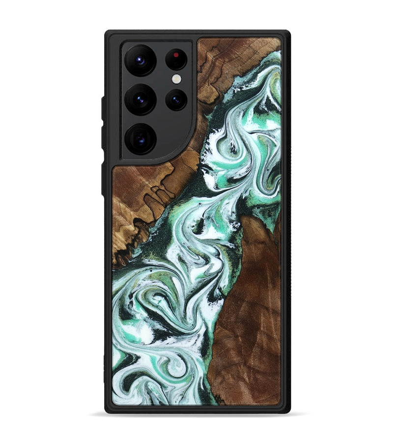 Galaxy S22 Ultra Wood Phone Case - Shirley (Green, 802084)