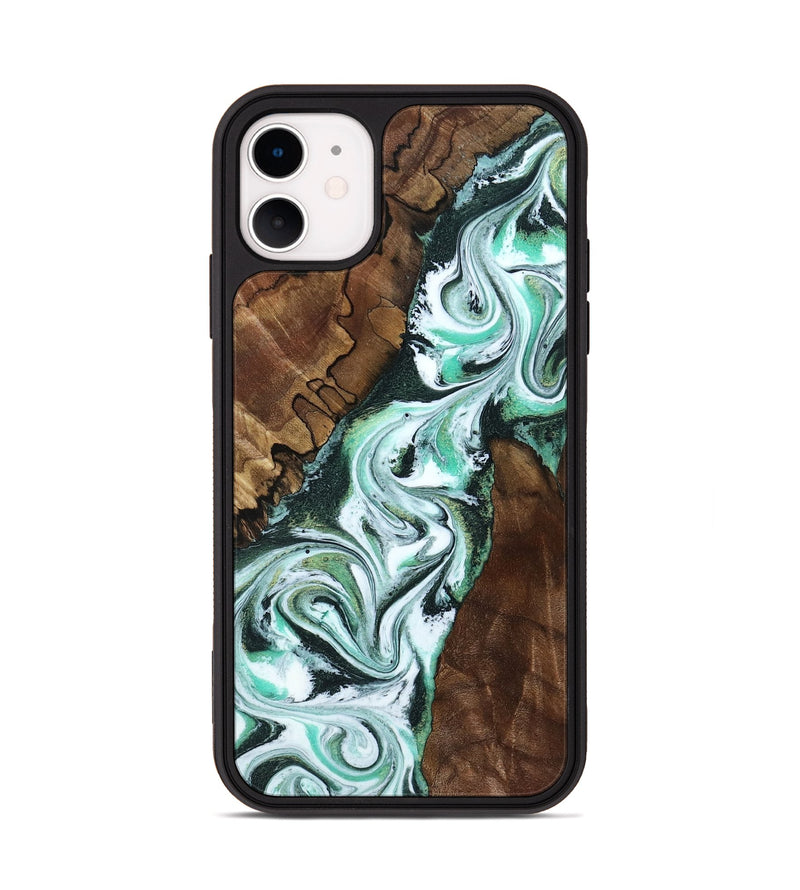 iPhone 11 Wood Phone Case - Shirley (Green, 802084)
