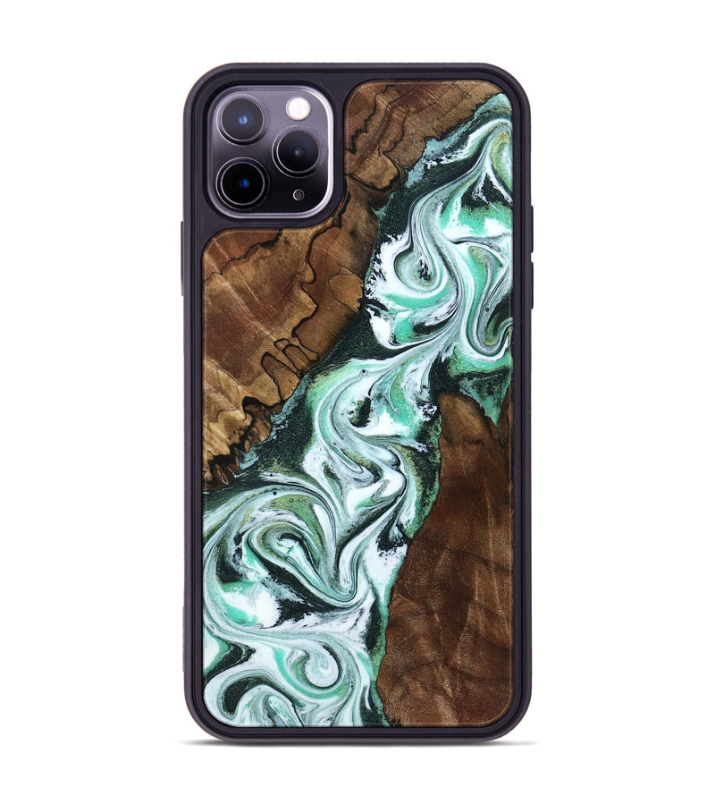 iPhone 11 Pro Max Wood Phone Case - Shirley (Green, 802084)