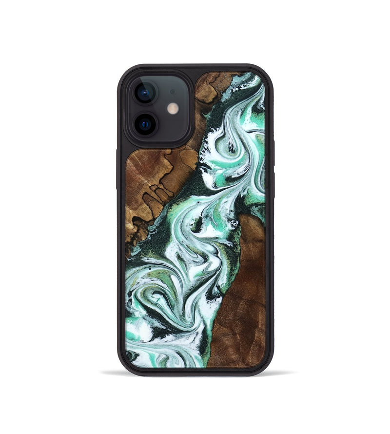 iPhone 12 mini Wood Phone Case - Shirley (Green, 802084)