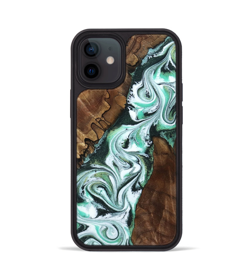 iPhone 12 Wood Phone Case - Shirley (Green, 802084)
