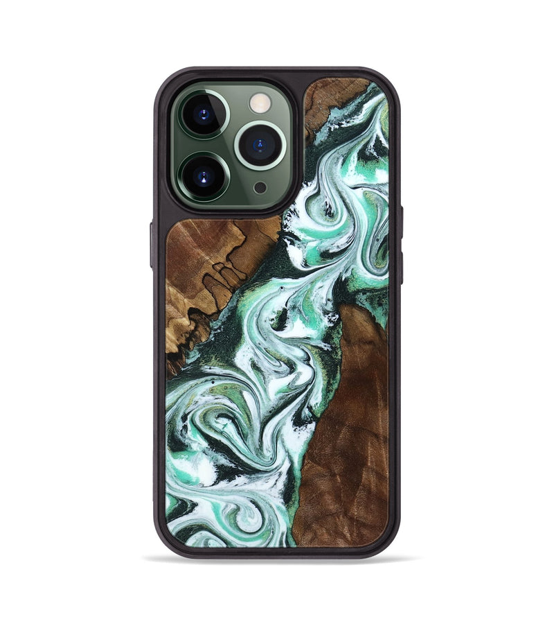 iPhone 13 Pro Wood Phone Case - Shirley (Green, 802084)