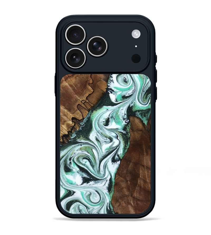 iPhone 17 Pro Max Wood Phone Case - Shirley (Green, 802084)