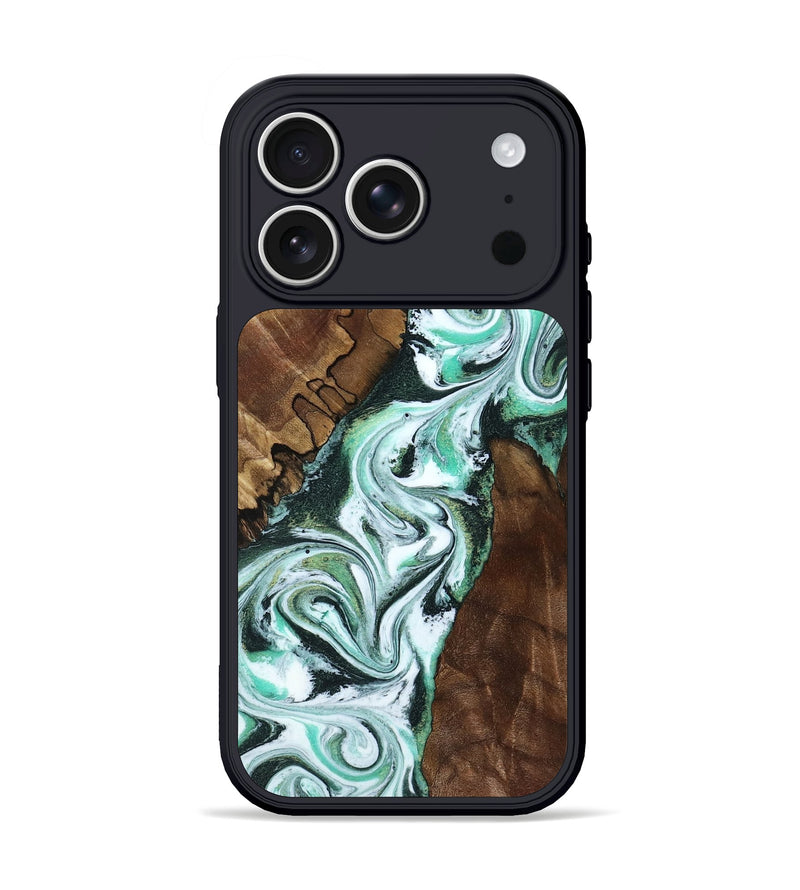 iPhone 17 Pro Wood Phone Case - Shirley (Green, 802084)