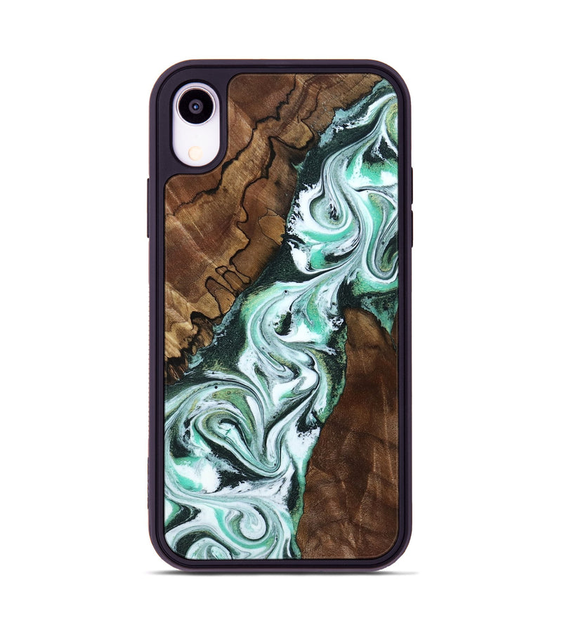 iPhone Xr Wood Phone Case - Shirley (Green, 802084)