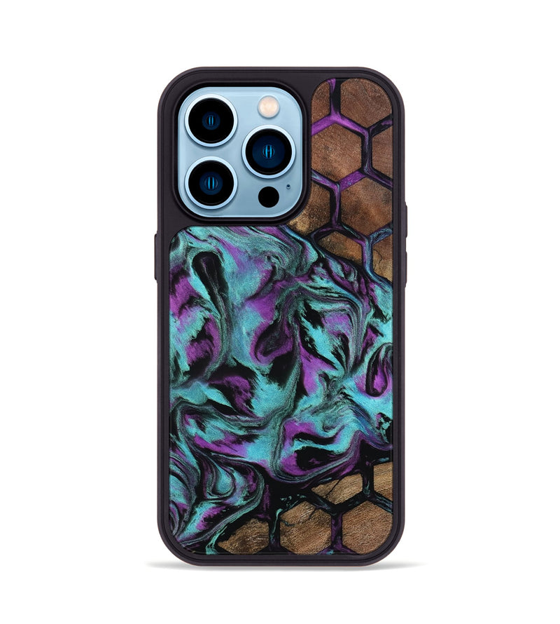 iPhone 14 Pro Wood Phone Case - Coleen (Pattern, 802089)