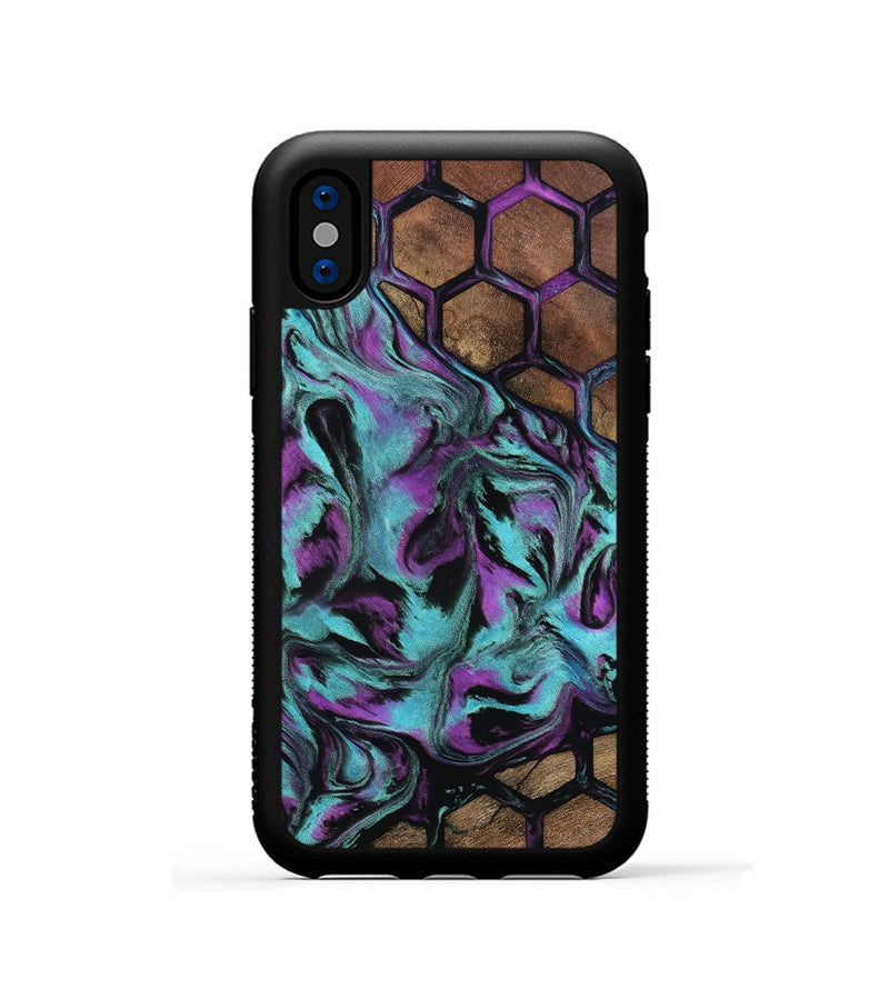 iPhone Xs Wood Phone Case - Coleen (Pattern, 802089)