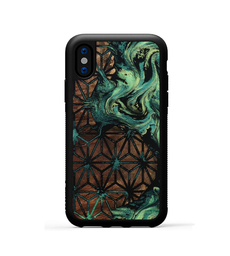 iPhone Xs Wood Phone Case - Marla (Pattern, 802090)