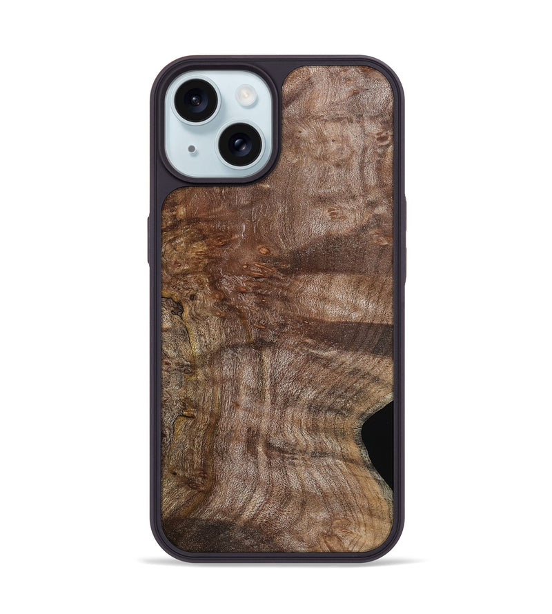 iPhone 15 Wood Phone Case - Jeremie (Wood Burl, 802092)