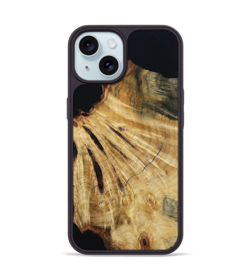 iPhone 15 Wood Phone Case - Seven (Wood Burl, 802094)