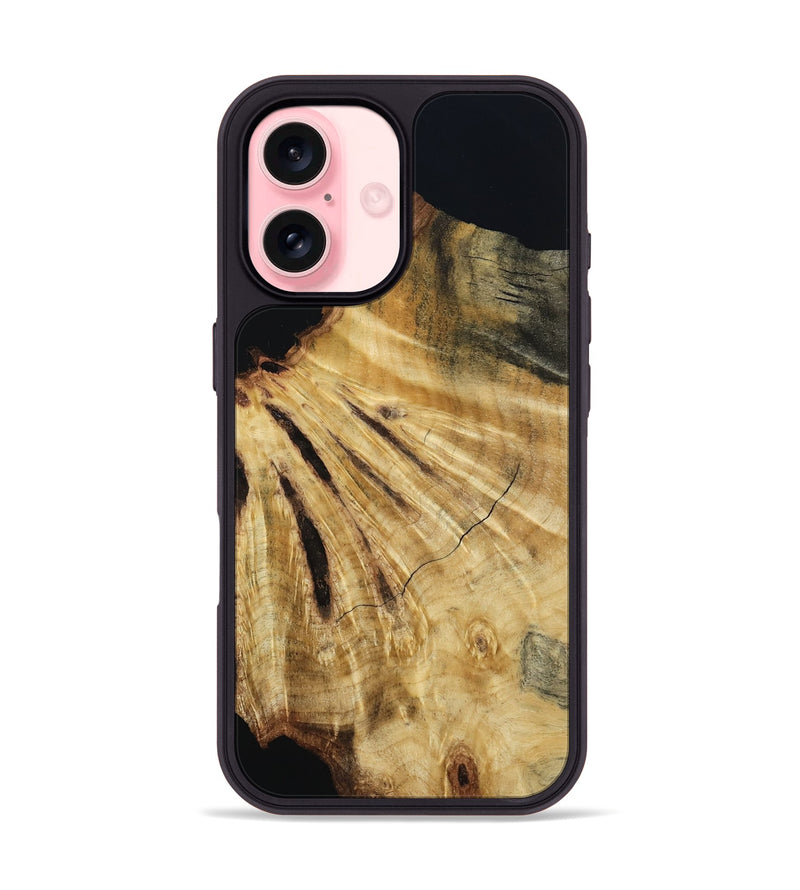 iPhone 16 Wood Phone Case - Seven (Wood Burl, 802094)