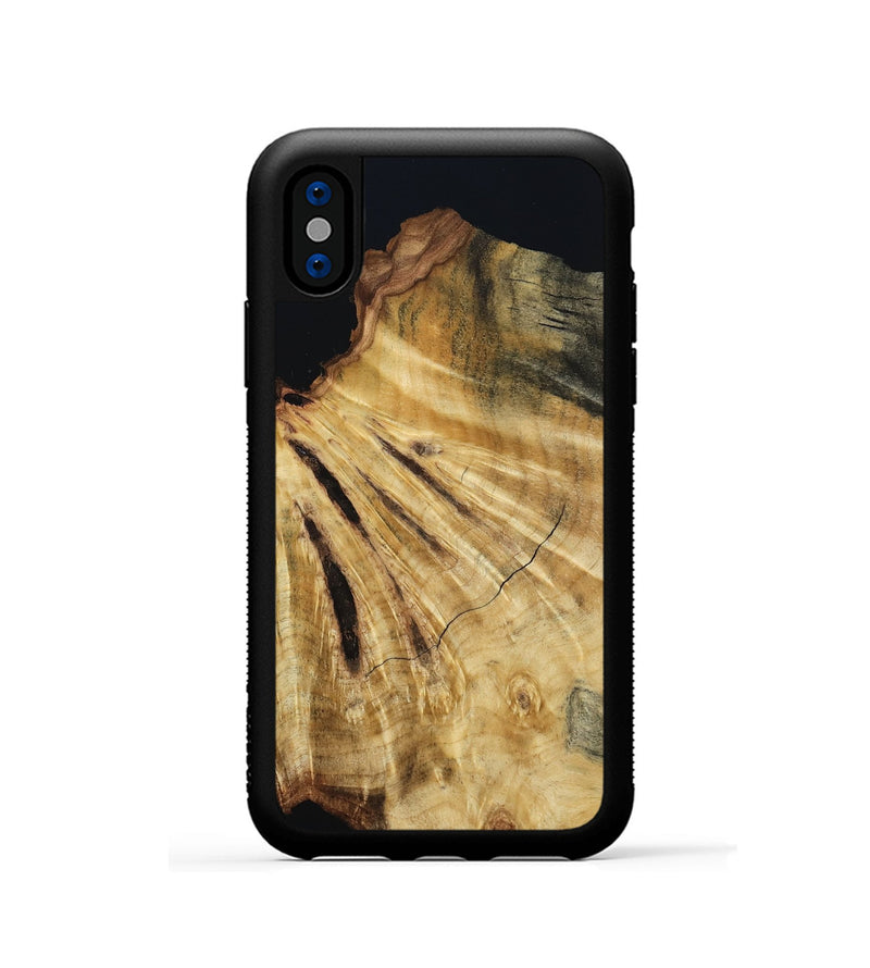 iPhone Xs Wood Phone Case - Seven (Wood Burl, 802094)