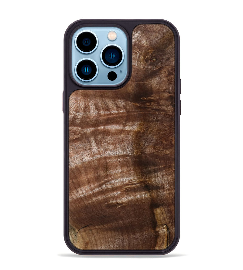 iPhone 14 Pro Max Wood Phone Case - Paisley (Wood Burl, 802096)