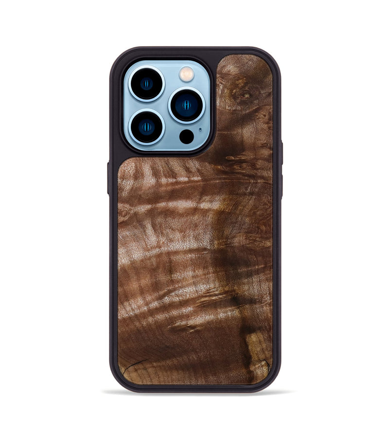 iPhone 14 Pro Wood Phone Case - Paisley (Wood Burl, 802096)