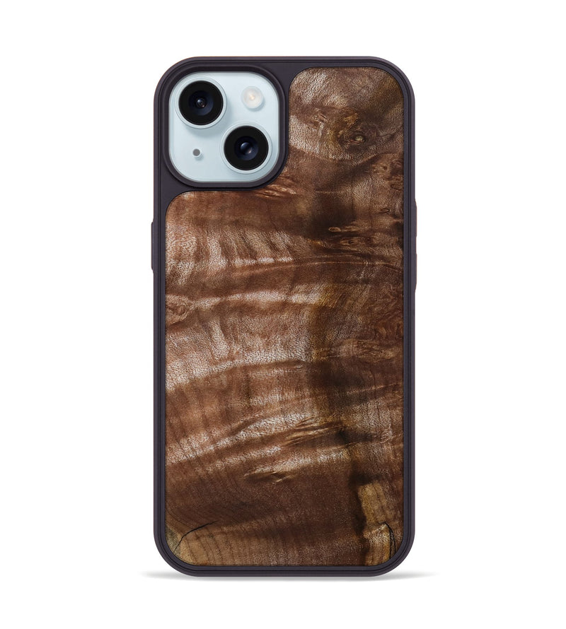 iPhone 15 Wood Phone Case - Paisley (Wood Burl, 802096)