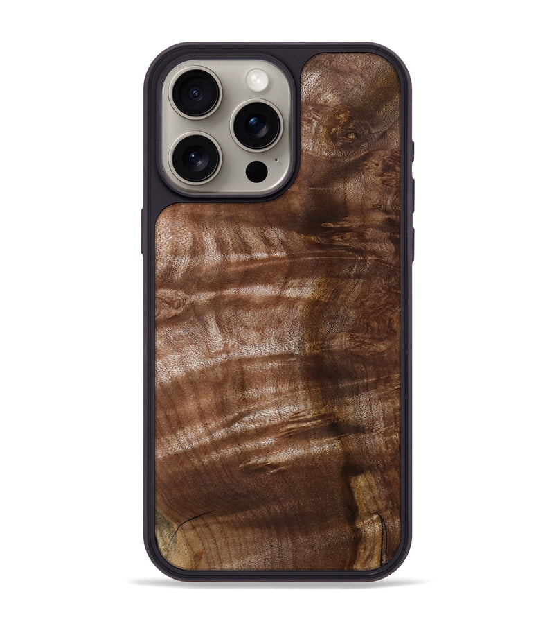 iPhone 15 Pro Max Wood Phone Case - Paisley (Wood Burl, 802096)