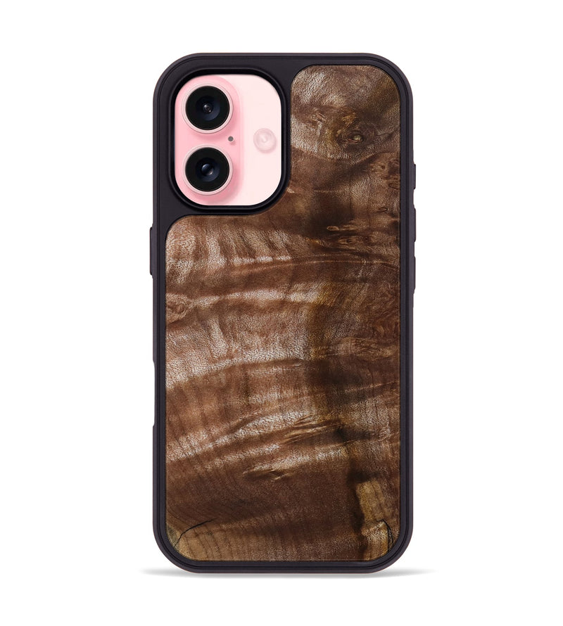 iPhone 16 Wood Phone Case - Paisley (Wood Burl, 802096)