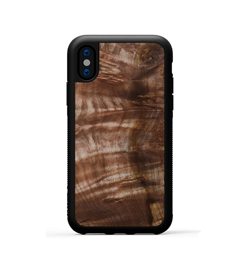 iPhone Xs Wood Phone Case - Paisley (Wood Burl, 802096)