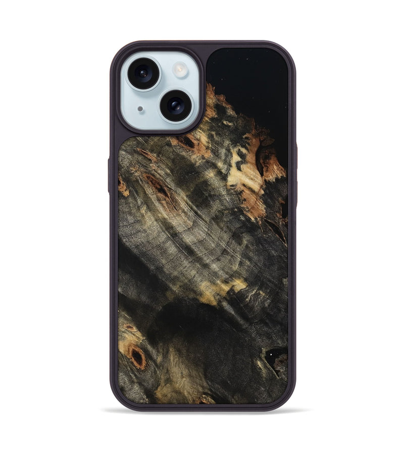 iPhone 15 Wood Phone Case - Aubrey (Wood Burl, 802097)