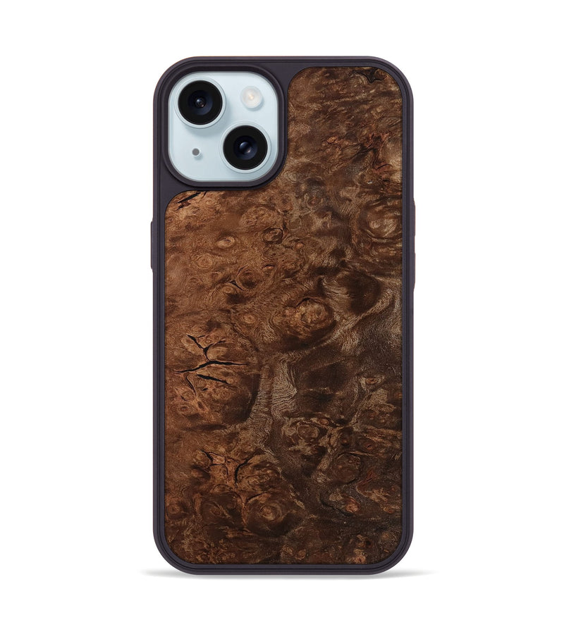 iPhone 15 Wood Phone Case - Kaysen (Wood Burl, 802100)