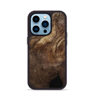 iPhone 14 Pro Wood Phone Case - Corinne (Wood Burl, 802101)