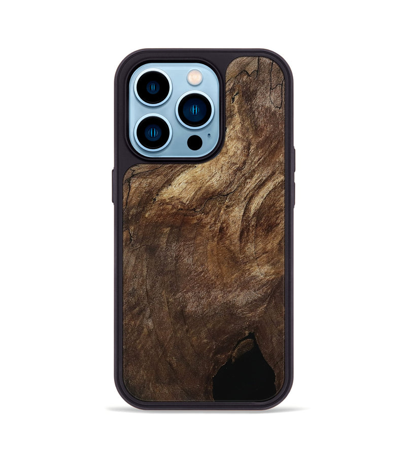 iPhone 14 Pro Wood Phone Case - Corinne (Wood Burl, 802101)