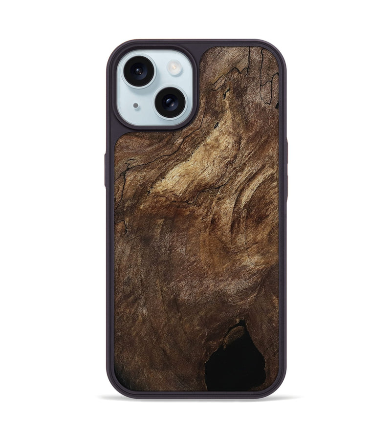 iPhone 15 Wood Phone Case - Corinne (Wood Burl, 802101)