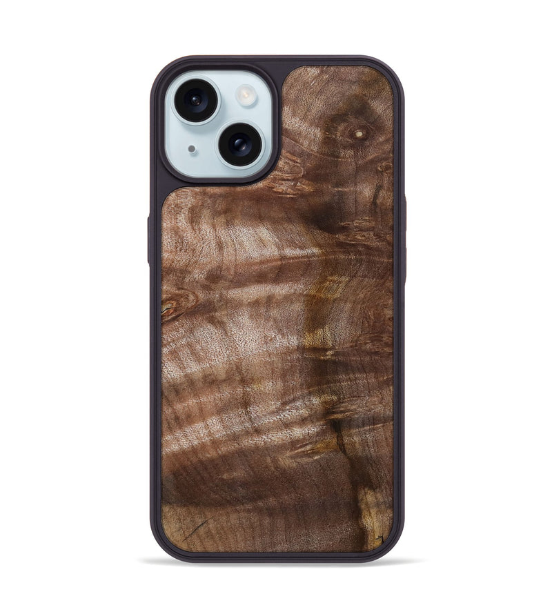 iPhone 15 Wood Phone Case - Keagan (Wood Burl, 802102)