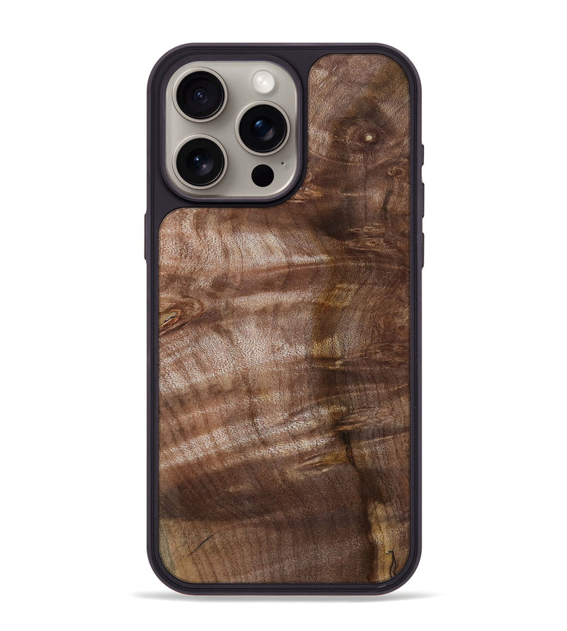 iPhone 15 Pro Max Wood Phone Case - Keagan (Wood Burl, 802102)