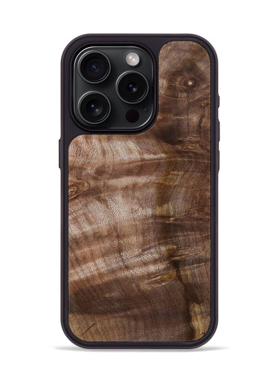 iPhone 15 Pro Wood Phone Case - Keagan (Wood Burl, 802102)