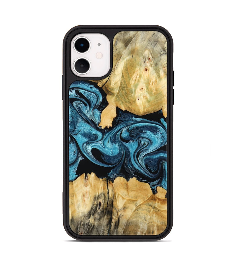 iPhone 11 Wood Phone Case - Sutton (Blue, 802104)