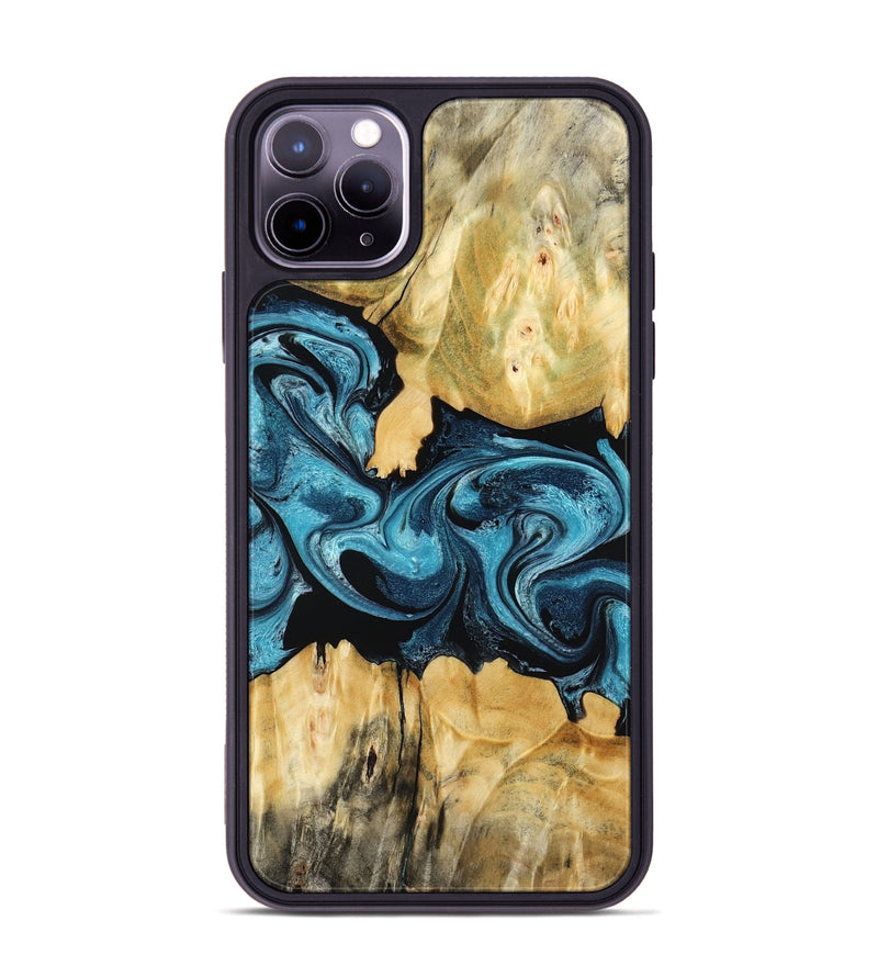 iPhone 11 Pro Max Wood Phone Case - Sutton (Blue, 802104)