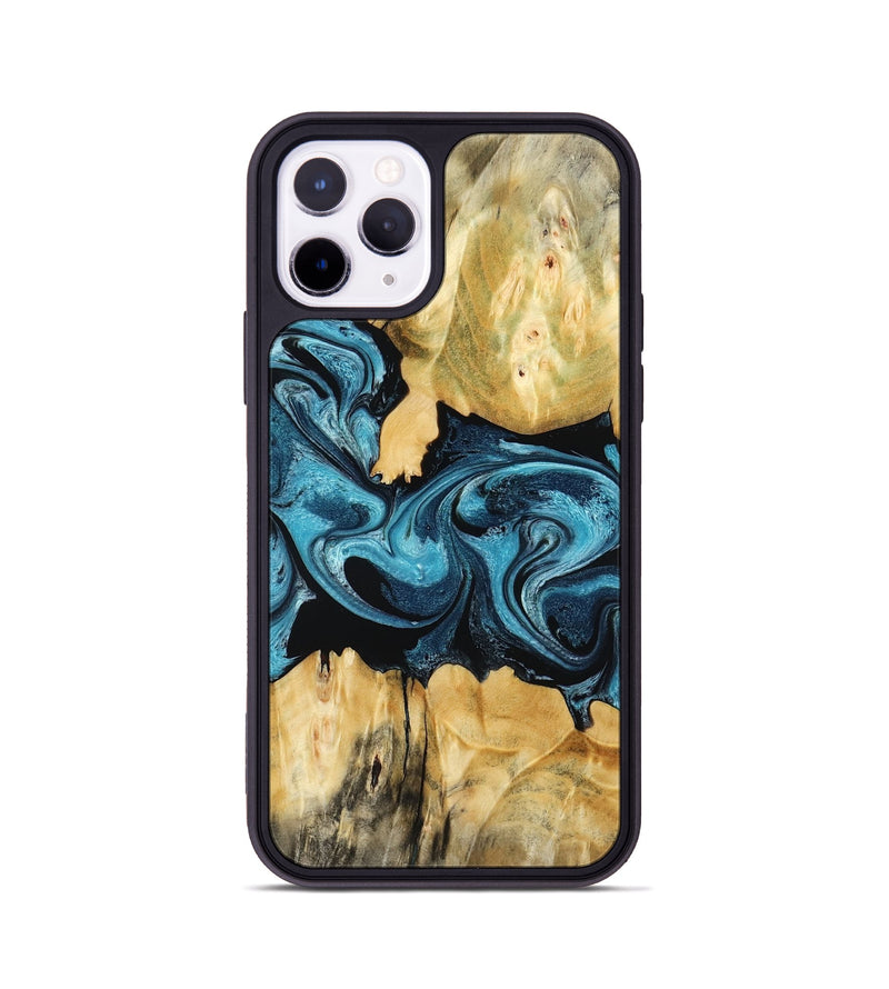 iPhone 11 Pro Wood Phone Case - Sutton (Blue, 802104)