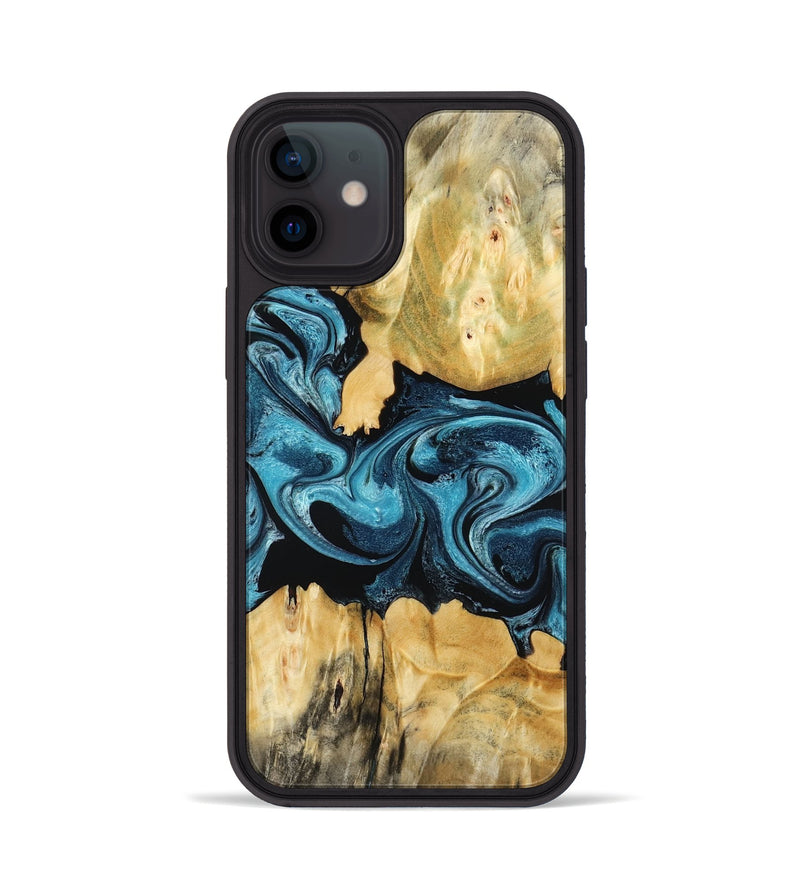 iPhone 12 Wood Phone Case - Sutton (Blue, 802104)