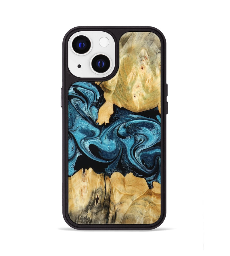 iPhone 13 Wood Phone Case - Sutton (Blue, 802104)