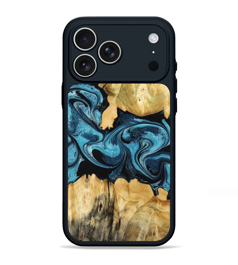 iPhone 17 Pro Max Wood Phone Case - Sutton (Blue, 802104)