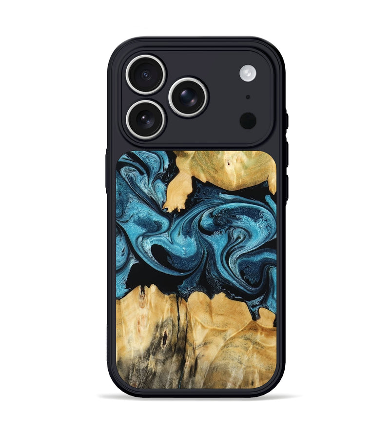 iPhone 17 Pro Wood Phone Case - Sutton (Blue, 802104)