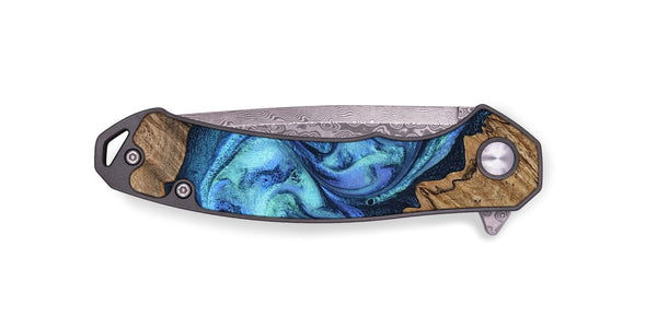 EDC Wood Pocket Knife - Enoch (Blue, 802105)